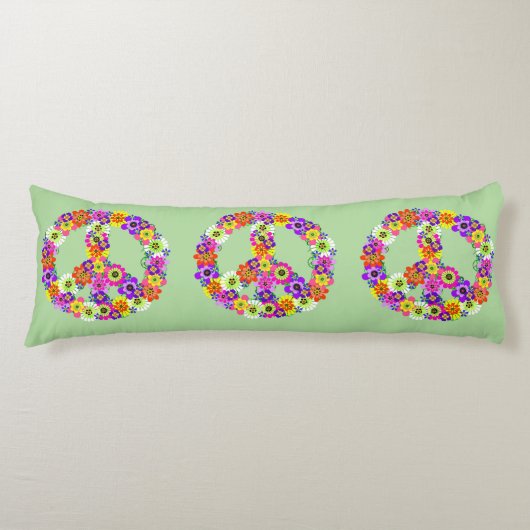 Coussins Longs SYMBOLE DE LA PAIX Floral (Devant)
