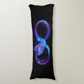 Coussins Longs Symbole de Neon Infinity par Glowing Hummingbird (Devant (Vertical))