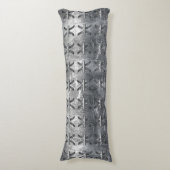 Coussins Longs Symbole de zodiaque Pisces en acier grunge (Devant (Vertical))