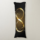 Coussins Longs Symbole d'infini doré (Devant (Vertical))