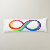 Coussins Longs Symbole d'infinité arc-en-ciel stratifié (Dos)