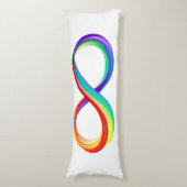 Coussins Longs Symbole d'infinité arc-en-ciel stratifié (Devant (Vertical))