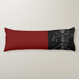 Coussins Longs Symbole japonais: Love Honor Promise