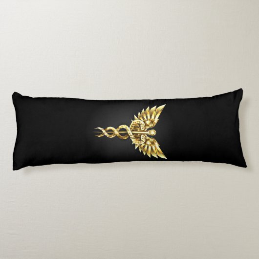 Coussins Longs Symbole Polygonal Or Caduceus (Dos)
