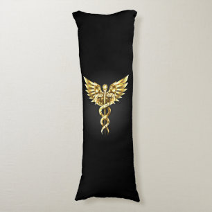 Coussins Longs Symbole Polygonal Or Caduceus