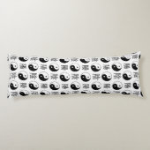 Coussins Longs SYMBOLE YINyang Blanc Motif chinois (Dos)