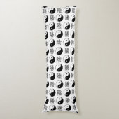 Coussins Longs SYMBOLE YINyang Blanc Motif chinois (Devant (Vertical))