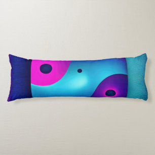 Coussins Longs Symétrie Spirituelle : Abstrait brillant Yin Yang