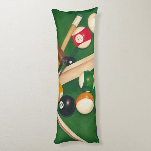 Coussins Longs Table de billard Lifelike avec boules et craie (Dos (Vertical))