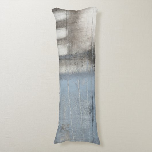 Coussins Longs Tableau gris et bleu Abstrait (Devant (Vertical))