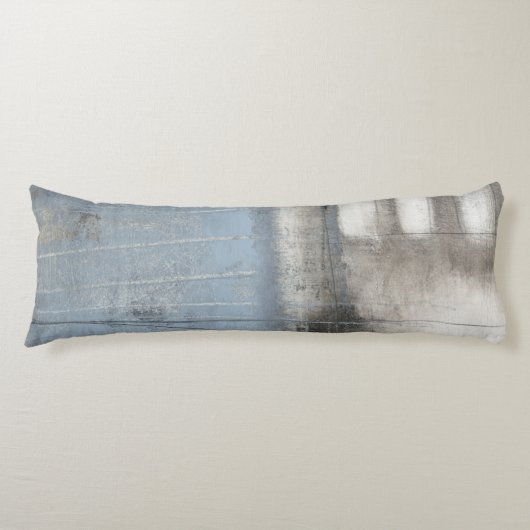 Coussins Longs Tableau gris et bleu Abstrait (Devant)
