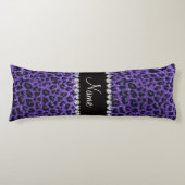 Coussins Longs Taches de léopard de parties scintillant violet de (Devant)