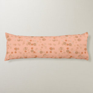 Coussins Longs Taches de pois saumon, pêche et orange persane