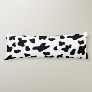 Coussins Longs Taches de vache noires et blanches de campagne 