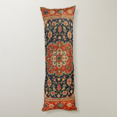 Coussins Longs Tan bleu foncé de Perse centrale (Dos (Vertical))