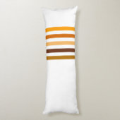 Coussins Longs Tan Brown Orange Vertical Stripes Monogramme (Dos (Vertical))
