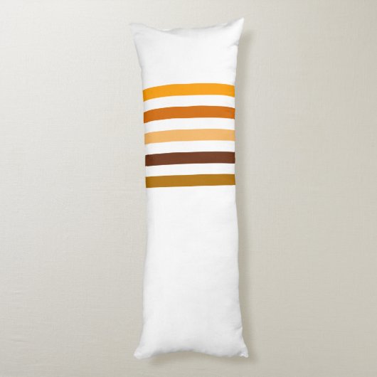 Coussins Longs Tan Brown Orange Vertical Stripes Monogramme (Dos (Vertical))