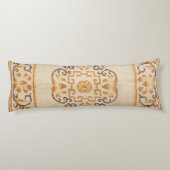 Coussins Longs Tan Jaune Tibétain Brown  (Dos)