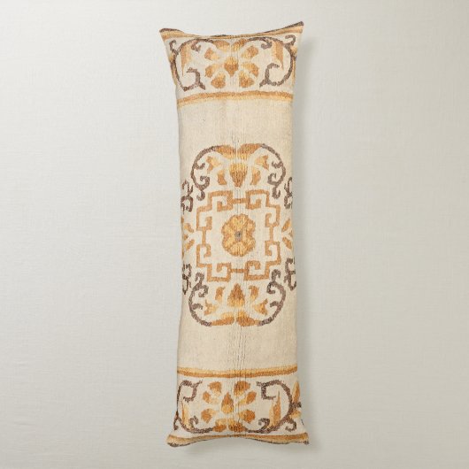 Coussins Longs Tan Jaune Tibétain Brown  (Dos (Vertical))