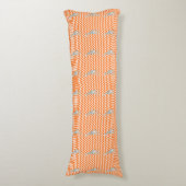 Coussins Longs Tangerine Safari Chevron avec Pop Art Giraffe (Devant (Vertical))