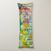 Coussins Longs Tangerine sauvage - Art Floral Inspiré par la Natu (Dos (Vertical))