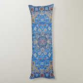 Coussins Longs Tapis persan turc bleu oriental antique (Dos (Vertical))
