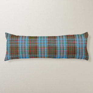 Coussins Longs Tartan à carreaux sarcelle marron Clan Anderson