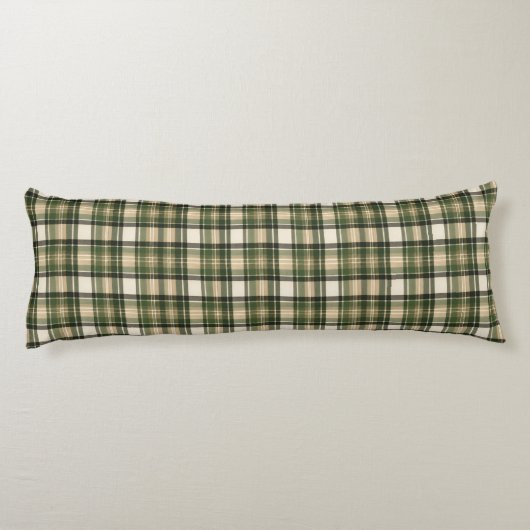 Coussins Longs Tartan à carreaux vert forêt sylvicole (Dos)