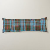 Coussins Longs Tartan Brown Turquoise Clan Anderson (Dos)