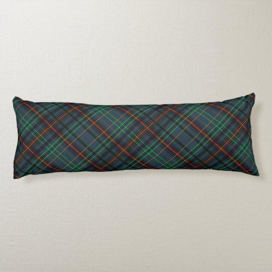Coussins Longs Tartan en bleu, orange, vert... (Dos)
