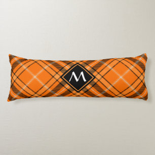 Coussins Longs Tartan orange d'Halloween