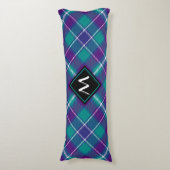 Coussins Longs Tartan vert de mer, violet et bleu (Devant (Vertical))