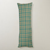 Coussins Longs Teal Brown Plaid Pattern (Dos (Vertical))