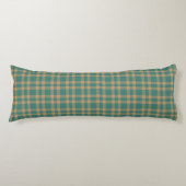 Coussins Longs Teal Brown Plaid Pattern (Devant)