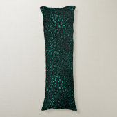 Coussins Longs Teal et Gold Série Léopard Design 4 (Devant (Vertical))