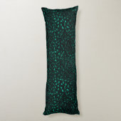 Coussins Longs Teal et Gold Série Léopard Design 4 (Dos (Vertical))