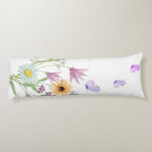 Coussins Longs Tee Floral Élégance – Fleurs Pâles Douces (Dos)