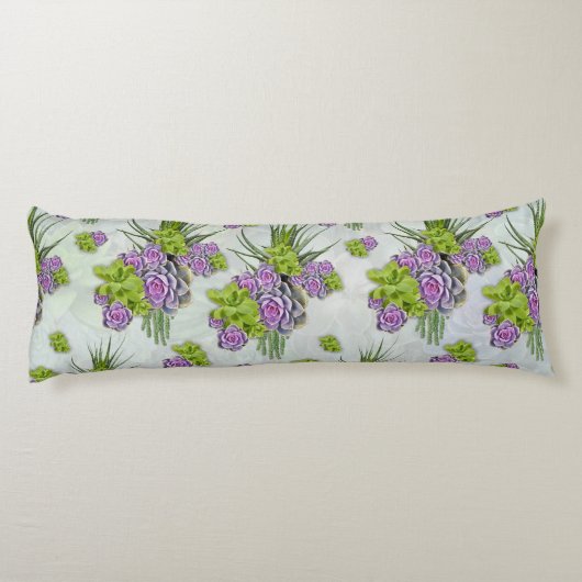Coussins Longs Teintes succulentes de la mer Vert & Lavande (Dos)