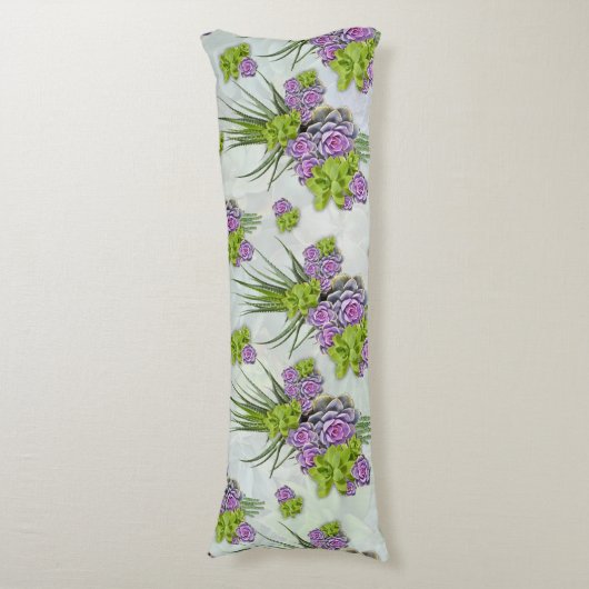 Coussins Longs Teintes succulentes de la mer Vert & Lavande (Devant (Vertical))