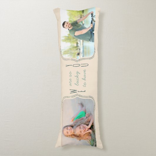 Coussins Longs Tellement chanceux de vous avoir bouclé bracket 2  (Devant (Vertical))