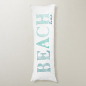 Coussins Longs temps de la PLAGE aquarelle sarcelle Double face (Devant (Vertical))