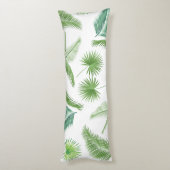 Coussins Longs Tendance de l'aquarelle Feuille de palmiers tropic (Dos (Vertical))