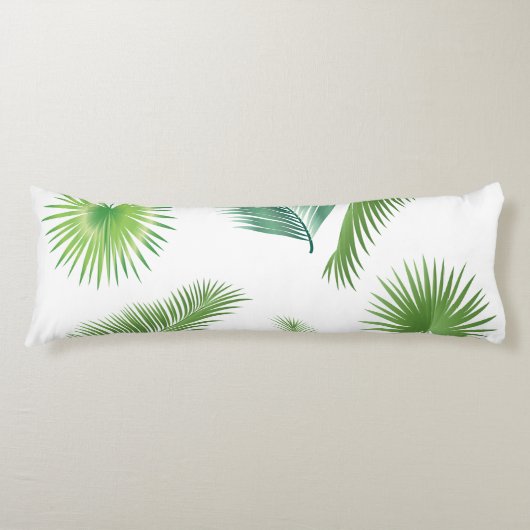 Coussins Longs Tendance de l'aquarelle Feuille de palmiers tropic (Devant)