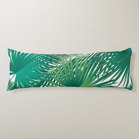 Coussins Longs Tendance de l'aquarelle Feuille de palmiers tropic (Devant)