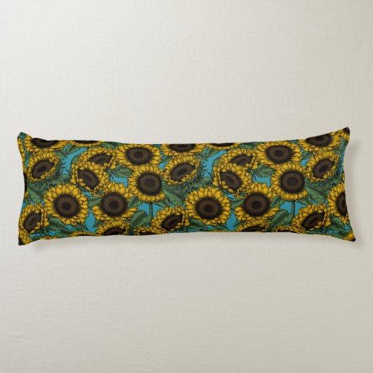 Coussins Longs Terrain de tournesol (Dos)