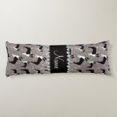 Coussins Longs Terrier argenté nommé fait sur commande de Boston (Dos)