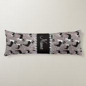 Coussins Longs Terrier argenté nommé fait sur commande de Boston (Devant)