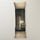 Coussins Longs Texas Longhorn cow sepia distressed ajouter votre  (Dos (Vertical))