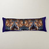 Coussins Longs Texte de photo de chat personnaliser ,  (Dos)