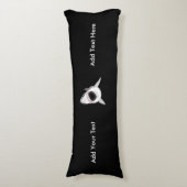Coussins Longs Texte fait sur commande drôle d'attaque de requin (Devant (Vertical))